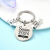 Flat Round Alloy Keychain KEYC-YW00090-04-1