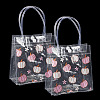 Rectangle Transparent Printed PVC Plastic Gift Tote Bags ABAG-TADJ0002-002A-3