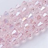 Transparent Electroplate Glass Beads Strands EGLA-A039-T2mm-B26-1