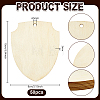 Shield Shape Unfinished Wood Board WOOD-WH0062-57-2