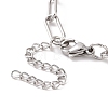 304 Stainless Steel Paperclip Chain Bracelet for Men Women BJEW-E031-03P-01-3