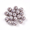 Electroplate Pearlized Glass Pearl Beads EGLA-T021-14B-02-1