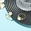Natural Trochid Shell/Trochus Shell Finger Rings RJEW-JR01045-1