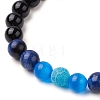 Natural Gemstone Beaded Stretch Bracelets for Women BJEW-TA00536-03-3