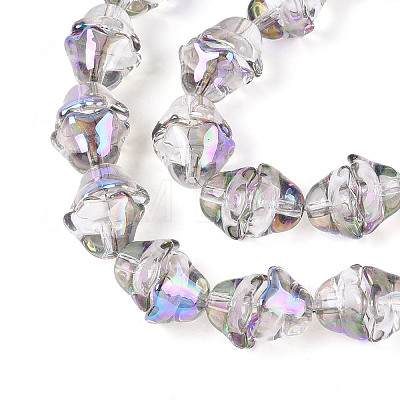 Electroplate Transparent Glass Beads Strands X1-EGLA-N020-03I-1