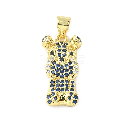 Brass Micro Pave Cubic Zirconia Pendants ZIRC-F138-02G-1