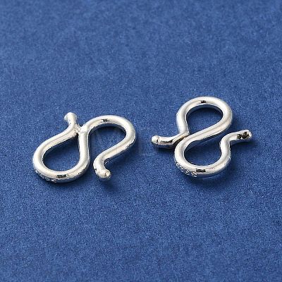 925 Sterling Silver S Shape Clasps STER-K177-07A-S-1