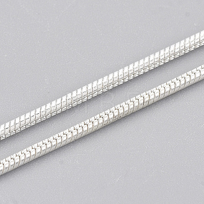 Brass Round Snake Chain Necklace Making MAK-T006-11B-S-1