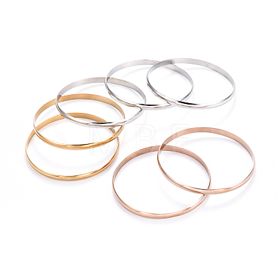 Fashion 201 Stainless Steel Bangle Sets X-BJEW-L664-024D-M-1-1