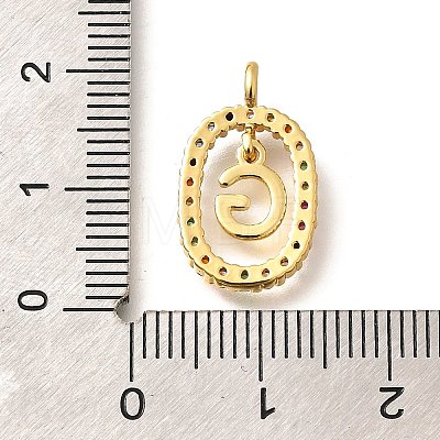 Brass Micro Pave Cubic Zirconia Pendants ZIRC-P123-01G-G02-1