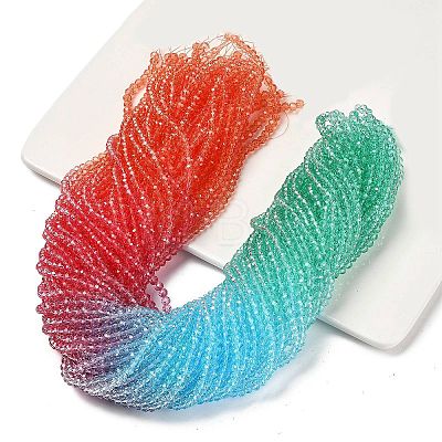 Transparent Painted Glass Beads Strands DGLA-A034-T4mm-A11-1