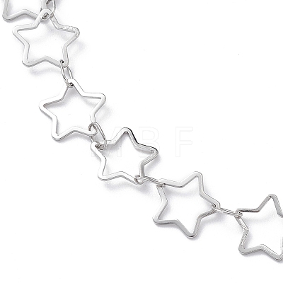 Non-Tarnish 304 Stainless Steel Star Link Chain Anklets for Men Women LS-STAS-B039-14P-1