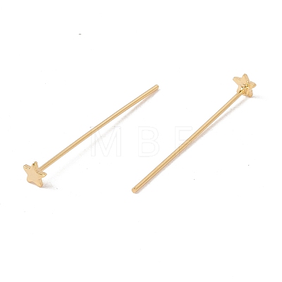 Brass Star Head Pins X-FIND-B009-02G-1