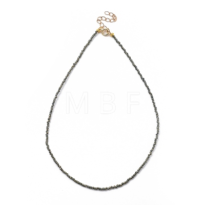 Faceted Rondelle Glass Beaded Necklaces NJEW-JN03004-06-1