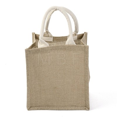 Jute Tote Bags Soft Cotton Handles Laminated Interior ABAG-F003-07-1