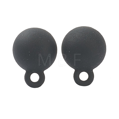 Spray Painted Alloy Stud Earrings Findings FIND-I015-A02-1