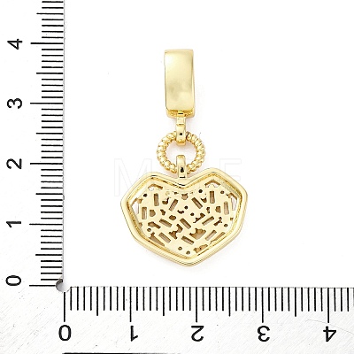 Brass Micro Pave Clear Cubic Zirconia Pendants KK-S510-31G-06-1