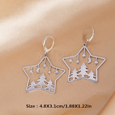 201 Stainless Steel Leverback Earrings FS-WGCA6C3-01-1