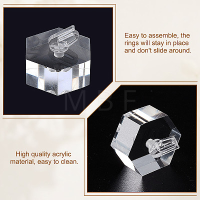 Acrylic Finger Ring Display Holders RDIS-WH0020-02A-01-1