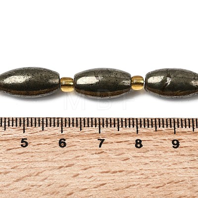 Natural Pyrite Beads Strands G-Z131-A01-02-1