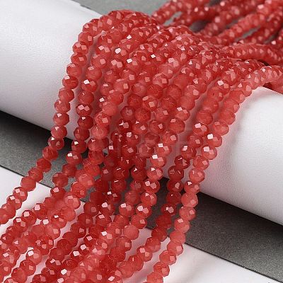 Baking Painted Imitation Jade Glass Bead Strands DGLA-A034-J2MM-A32-1