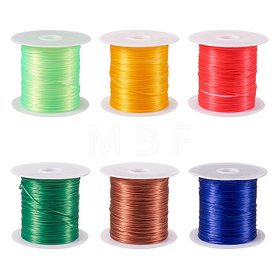 6 Rolls 6 Colors 10M Flat Elastic Crystal String EW-TA0001-04B-1