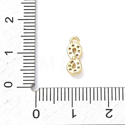 Brass Micro Pave Cubic Zirconia Pendants KK-C254-06B-G-1