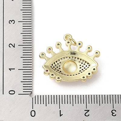 Brass Micro Pave Cubic Zirconia Pendants KK-E092-09G-01-1
