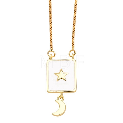 Brass Enamel Pendant Necklaces PW-WG56942-01-1