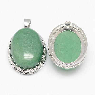 Natural Green Aventurine Pendants G-D851-41-1