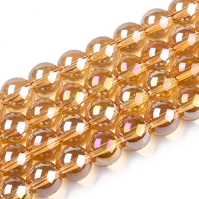Electroplate Transparent Glass Beads Strands LS-GLAA-T032-T8mm-AB08-1