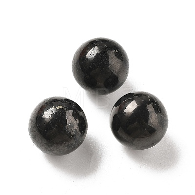 Natural Shungite Sphere Beads G-F675-01-A-1