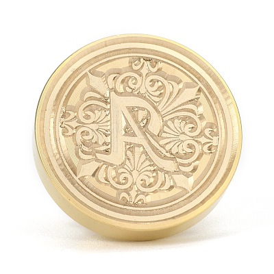 Brass Retro Initials Wax Sealing Stamp AJEW-F045-D01-1