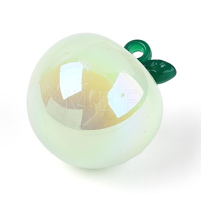 Plating Opaque Acrylic Pendants PACR-T018-02A-1