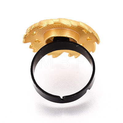 Adjustable Alloy & Iron Bezel Cup Ring Base with Rotatable Tray MAK-T012-01G-1