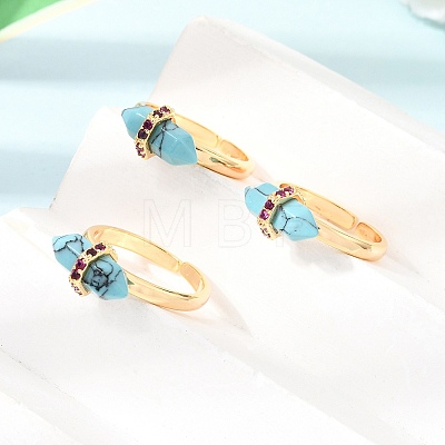 Synthetic Turquoise Cuff Rings GG-CBA0B5A-03G-01-1