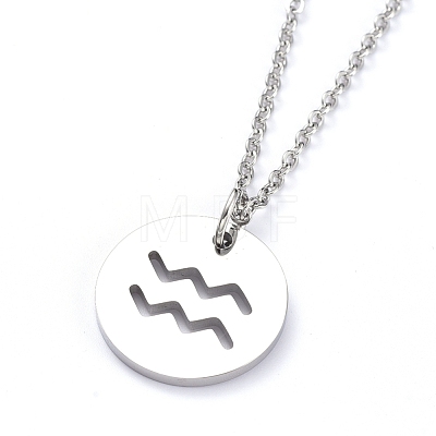 Non-Tarnish 304 Stainless Steel Pendant Necklaces NJEW-E147-01P-1