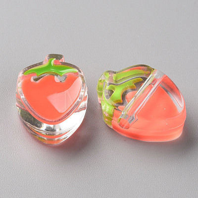 Transparent Enamel Acrylic Beads TACR-S155-003A-1