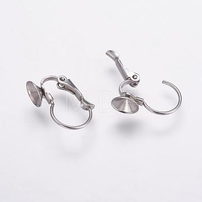 Tarnish Resistant 304 Stainless Steel Leverback Earring Findings STAS-K146-030-6mm-1