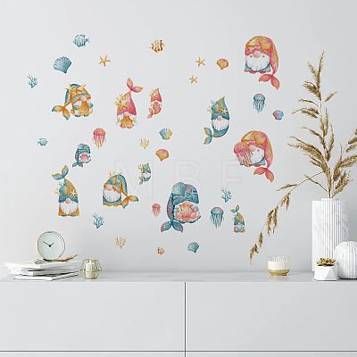 8 Sheets 8 Styles Ocean Theme PVC Waterproof Wall Stickers DIY-WH0345-048-1