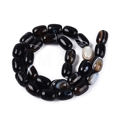 Natural Agate Beads Strands G-N356-02B-01-1