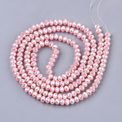 Spray Painted Glass Pearl Beads Strands HY-T001-002A-06-1