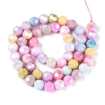 Anti-Tarnish Electroplate Glass Beads Strands EGLA-T021-10mm-15-14-1