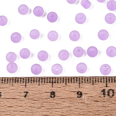 FGB Frosted Transparent Glass Seed Beads SEED-N013-02A-07-1