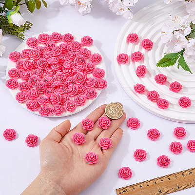 80Pcs Opaque Resin Cabochons RESI-DC0001-61B-1