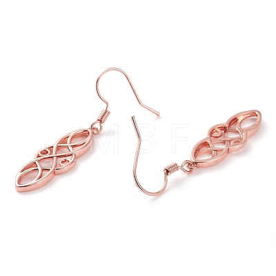 Brass Dangle Earrings EJEW-B002-04RG-1