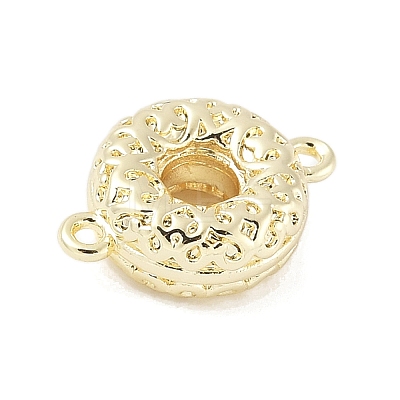 Brass Textured Connector Charms KK-M326-12G-1