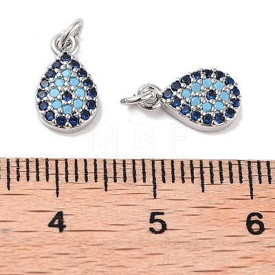 Brass Micro Pave Cubic Zirconia Pendants KK-B102-02P-1