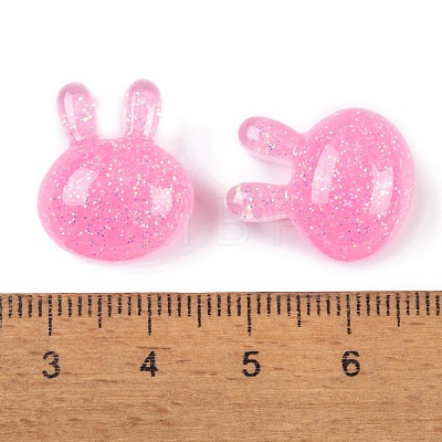 Transparent Epoxy Resin Bunny Decoden Cabochons CRES-P035-03D-1