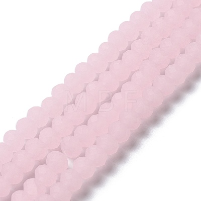 Imitation Jade Solid Color Glass Beads Strands EGLA-A034-J3mm-MD02-1